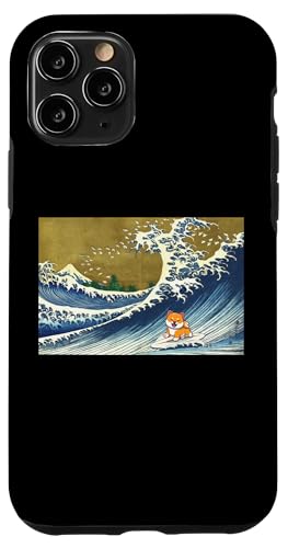 Doge Meme Lover Surfing A Great Wave Kawaii Kids Shiba Inu Custodia per iPhone 11 Pro