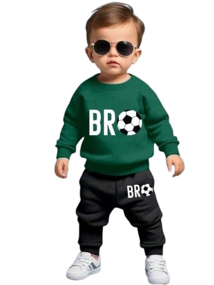 Kids Boys Printed Cotton Blend Full Sleeves Top & Bottom Set-image-28