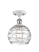 Innovations 516-1C-WPC-G1213-8 Deco Swirl 1 Light Semi-Flush Mount Part of The Ballston Collection, White and Polished Chrome