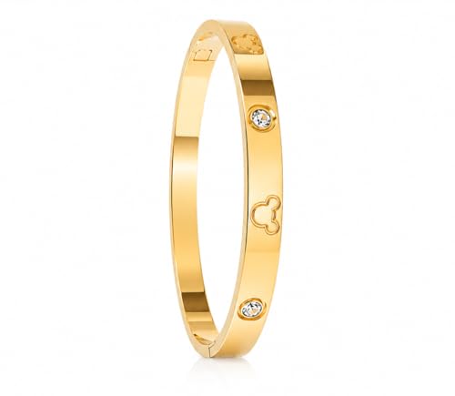 Bracelet jonc ouvert doré chic pour illuminer vos tenues de soirée