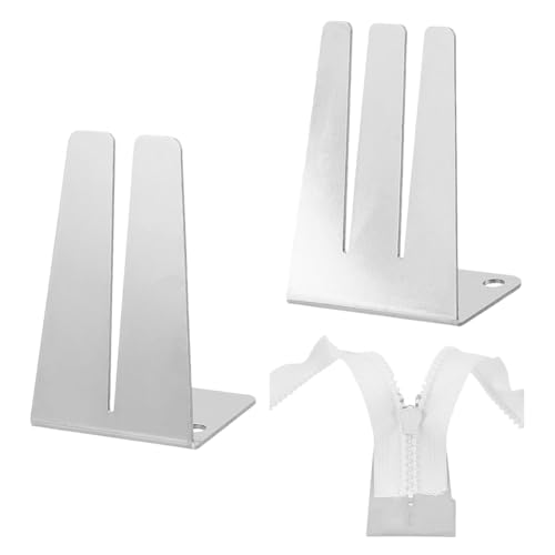 AHANDMAKER 2Pcs Stainless Steel Zipper Jig Slider, Sewing & Repair Tool for Pants, Dresses & Bags