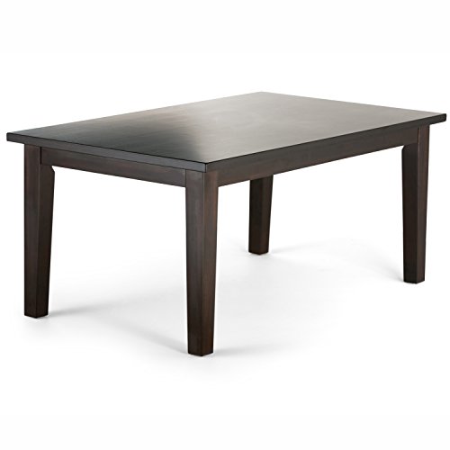 Simplihome Eastwood Rubberwood 66 Inch Rectangle Contemporary Dining Table In Java Brown, For The Dining Room #TOP11