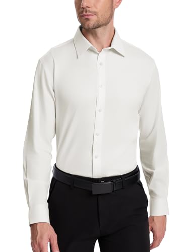 Men’s Dress Shirt Stretch Stain Shield Button Down Shirt Long Sleeve Button Up Shirt3