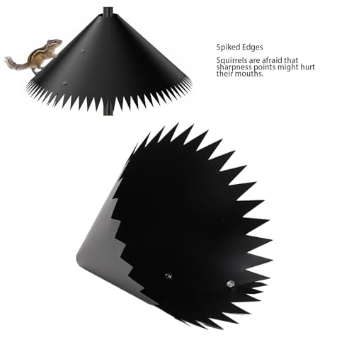 Deflector de ardillas para poste protector envolvente de PVC negro 5