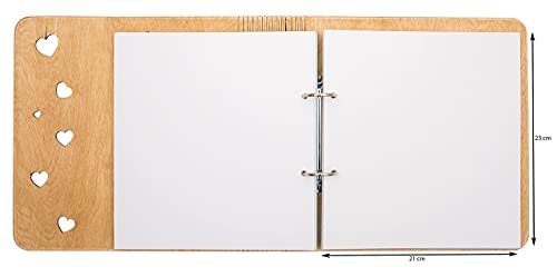 Fotoalbum zum Selbstgestalten, Massivholz Birke, 100 weiße Seiten, umweltfreundlich hergestellt. Schönste Erinnerungen… – Bild 5