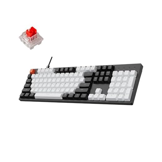 Keychron C2 Full Size 104 Keys Wired Mechanical Gaming Keyboard for Mac Layout with Gateron G Pro Red Switch/White LED Backlight/Double Shot ABS Keycaps/USB C Computer Keyboard for Windows Laptop
