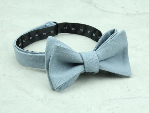 Image of Mens Solid Linen Ties - Slim Pattern Necktie for Men Wedding Groomsmen