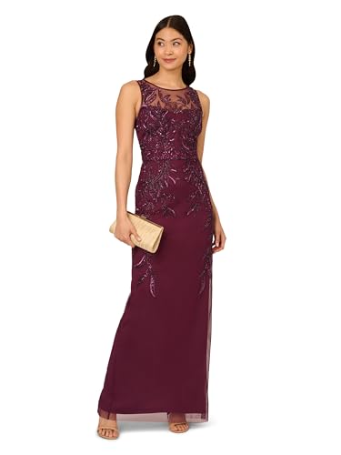 Image of Adrianna Papell Women's Beaded Column Long Dress