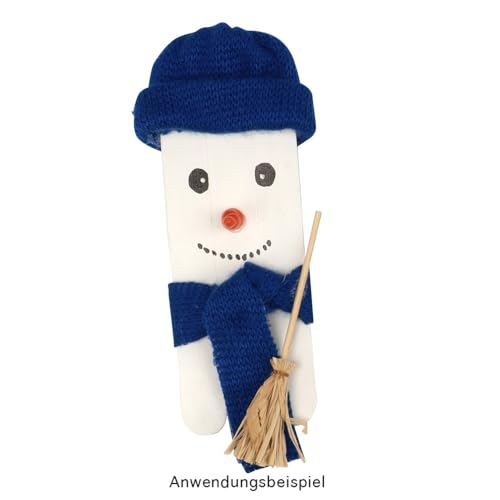 Ideen mit Herz | extrabreite Holzstäbchen | Holzspatel | breite Eisstiele aus Holz | Holzspachtel | 15 cm lang | 1,7 cm breit | ideal zum Basteln, Waxing, Eis selber machen | 50 Stück