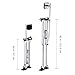 Happybuy 24''-40'' Adjustable Aluminum Drywall Stilts with Knee Pads, Durable Non-Slip Tool for Sheetrock Painting and Taping, Silver