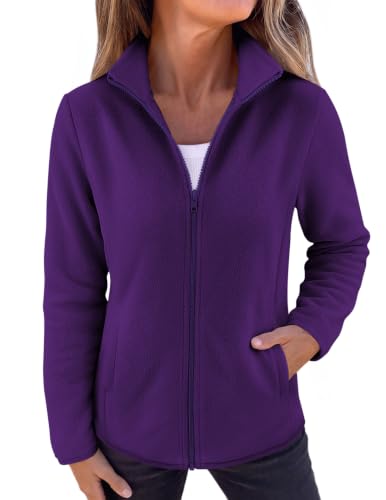 Zeagoo Light Jackets for Women Light Weight Full Zip Up Fleece Jacket - image 1