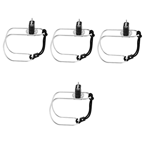 Yardwe 4 Piezas Soporte de de Vida Titulares Cinturones Piscina Perchero Inflable Accesorios para Soporte de Anillo de natación Soporte para aro Salvavidas Acero Inoxidable