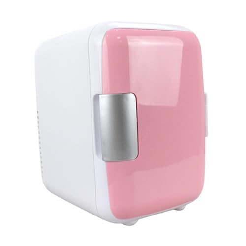 JISADER Mini refrigerador personal refrigerador pequeño para automóvil 12v 4 litros pequeños refrigeradores y calentadores para bebidas dormitorios, Rosa