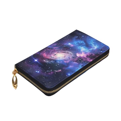 Universe Galaxy Star Space Printed Long Wallet for Women Men Cute PU Leather Wallet with Coin Purse and Credit Card Holder3