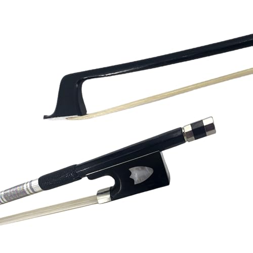 Yinfente Violin Bow 4/4 Carbon Fiber Ebony Frog With Shield Inlay Mongolian Horse Hair Stick&Well Balance 4/4 Violin Bow For All Level Violinists