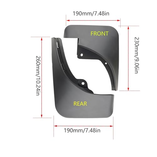 Garde-Boue Renault Kwid E-Tech, Accessoires Auto Anti-Projections 4 Pièces - 7