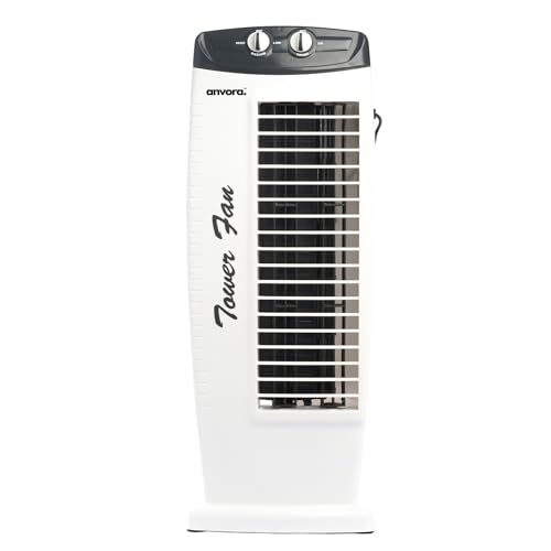 Image of ANVORA Breeze Max Tower Fan | High air throw of 2250 m3 /hr | TOP safety and 3 Speed - 2 Way Air Swing | 1 year warranty | Grey White