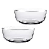 Photo Gallery gatuida 2 pezzi ciotole in vetro trasparente per insalata dessert e conservazione alimentare design liscio e per cucina e regalo Photo Gallery gatuida 2 pezzi ciotole in vetro trasparente per insalata dessert e conservazione alimentare design liscio e per cucina e regalo