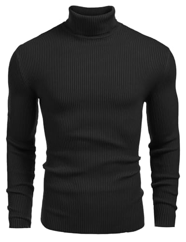 DENIMHOLIC Men's Cotton Turtle Neck Sweater