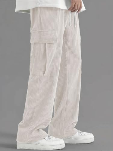 Image of GRECIILOOKS Cargo Joggers for Men - Cotton Loose Fit Utility Pants with 4 Pockets | Durable Outdoor & Hiking Trousers (Available in Plus Size)