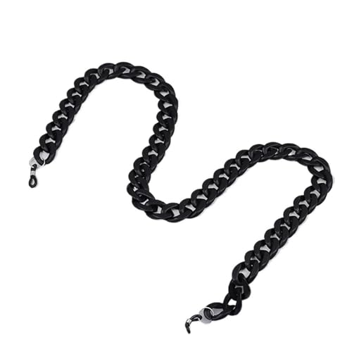 YXINAER Cadenas Mate for Gafas de Sol, cordón Antideslizante for Mujer, Cadena for Gafas de Lectura, Correa for el Cuello Cadena de Gafas para Mujer(Matte Black)