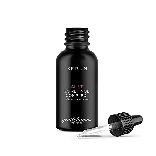 Gentlehomme Retinol Face Serum- Anti Aging Hyaluronic Acid Face Serum For Men- Natural Dark Spot Remover Serum For Face- Anti-Wrinkle, Firming Serum For All Skin Types- Enrich In Collagen & Aloe Vera #TOP9