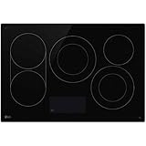 LG CBEW3017BE 30 inch 5 Burner Black Dual Element Electric Cooktop