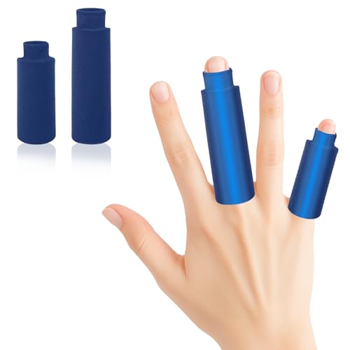 2 Piezas Compresas De Gel Frío Para Dedos, Reutilizable Bolsa De Hielo Para Los Dedos, Crioterapia Y Terapia Caliente Para Los Dedos(Uno Largo Y Otro Corto, Azul)