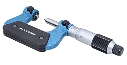 Accusize Industrial Tools 0-1'' by 0.001'' Screw Thread Micrometer with 5 Anvil in Fitted Box, S916-C750 by Accusize Industrial Tools - Image 3
