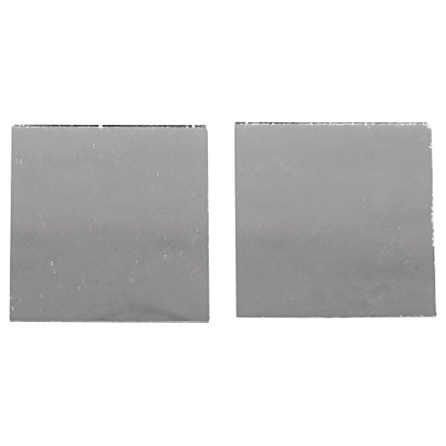 Rayher Spiegelmosaik, selbstklebend, 2 x 2 cm, Beutel 50 Stück, Mosaiksteine Spiegel, Mosaiksteine zum Basteln, aus Glas, auch zum Verfugen geeignet,14547606, Silberfarben