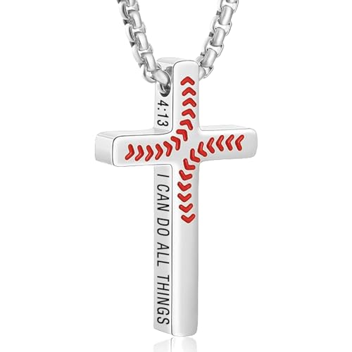 LSKFW Baseball Necklace Confirmation Bible Verse Baseball