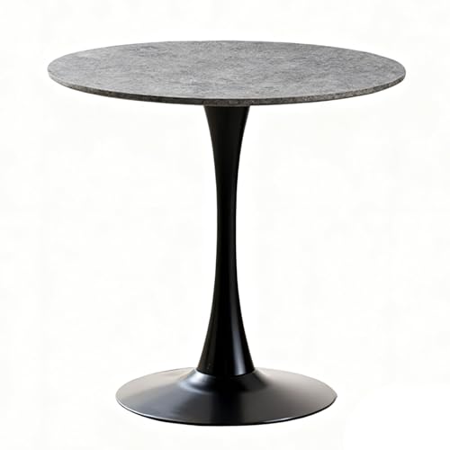 LLNWDNB Mesa de Bar con Base Redonda y Antideslizante Mesa de Barra Alta Tablero Ø63 cm con Base Redonda de Metal Cromado para Bistró, Cocina Comedor D,60CM