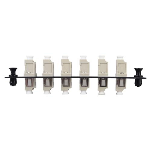 fyboptwu - 12 Fibers LC to LC Duplex Multi-Mode Fiber Patch Panel with 6 pcs LC/LC UPC Duplex Multimode Fiber Optic Coupler Adapters Connector