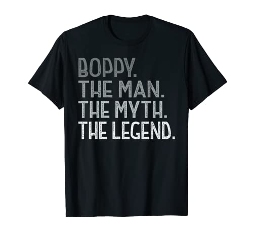 Mens Boppy The Myth the Legend for Grandpa Father's Day Boppy T-Shirt
