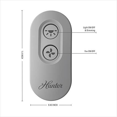 Image of Hunter On-Off Handheld Remote with Receiver, 99772, Dove Grey
