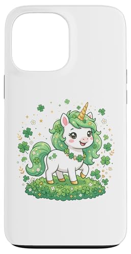 Cute Unicorn Shamrock St Patricks Day Girls Kids Lepricorn �X�}�z�P�[�X iPhone 13 Pro Max �p