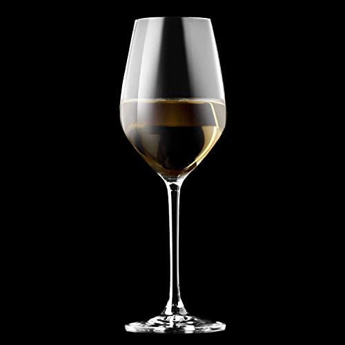 Krosno White Wine Glasses Set of 6 | 200 ML | Splendour Collection | Glasses Drinking Wedding Gift | Perfect for Home, Restaurants and Kitchen Set | Dishwasher Safe Cocktail Set