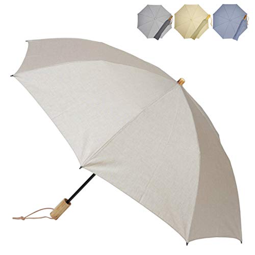 [ワカオ] 男女兼用 折りたたみ傘 晴雨兼用 雨傘 日本製 Gray(グレー)