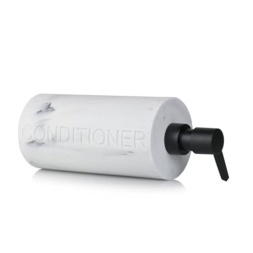 Conditioner Dispenser – Luxurious Refillable Pump Bottle with Embossed Text, Durable Construction for Bathroom and Kitchen2