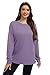 Smallshow Women's Nursing Sweatshirt Tops Fleece Long Sleeve Breastfeeding Clothes Lavender,L