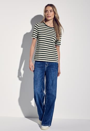 Street One Damen Strick-Look Streifenshirt