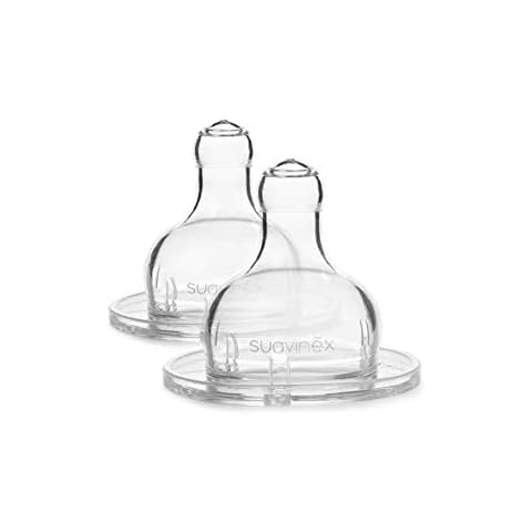 Suavinex Tetina Redonda de Silicona 3 Posiciones Transparente Cover