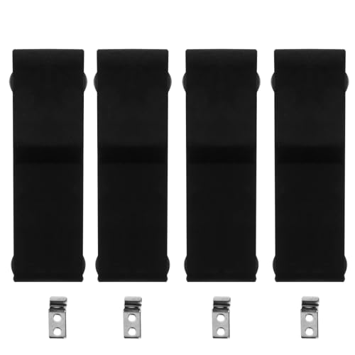 Homoyoyo 4 Pestillos de Goma para Armarios Eléctricos, Cerraduras Mecánicas para Puertas de Gabinetes, Accesorios de Reemplazo, Negro, Flexibles y Compactos, Uso en Cajas de Herramientas