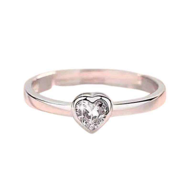 Hollow Heart Matching Promise Rings - Adjustable Open Band Niche Design Jewelry for Men and Women-image-41