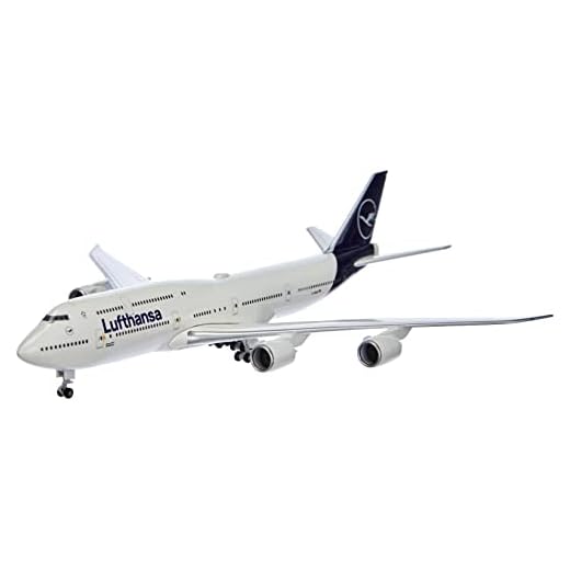 herpa - Boeing 747-8, Intercontinental, Lufthansa dubbeldäckare, vingar, modellplan, flygare, modelltillverkning, miniatyrmodeller, samlarobjekt, metall – skala 1:500