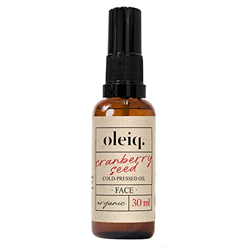 OLEIQ Cranberryöl. Hautpflege oil für straffere und lebendigere Gesicht Haut. Vegan Naturkosmetik für Frauen und Männer. Größe 30 ml Cover