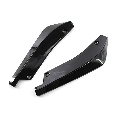 RuleaxAsi 2 Pcs Universal Pára-choques Traseiro Do Carro Fin Canard Splitter Difusor Spoiler Lip Sid