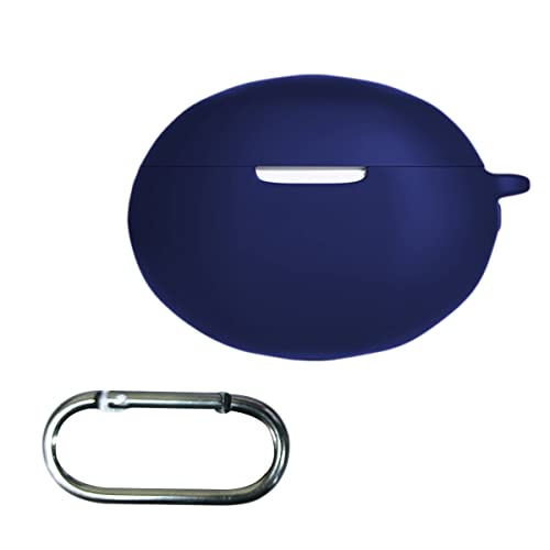 Image of KACA Protective Shockproof Silicone Cover Case with Buckle Compatible with Huawei Freebuds 4i (Midnight Blue)