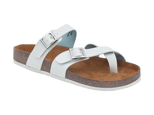 Image of LYDC LONDON Women's Sandals. Lightweight stylish and comfortable flat sandals for office wear and gatherings. Orthopaedic and flat foot friendly. Doctor trusted timeless fashion sandals for women with modern appeal