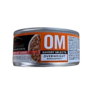 OM Overweight Management Savory Selects with Salmon Wet Cat Food 12/5.5 oz